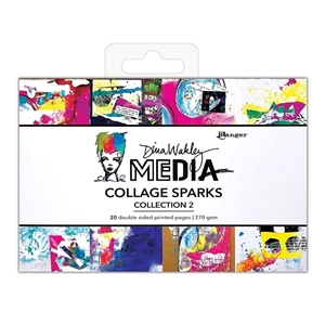 Picture of Dina Wakley Media Collage Sparks 6"X4"  - Collection 2, 20pcs