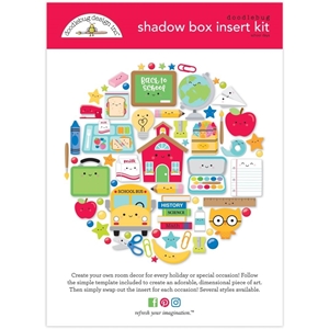 Picture of Doodlebug Design Shadow Box Insert Kit - School Days