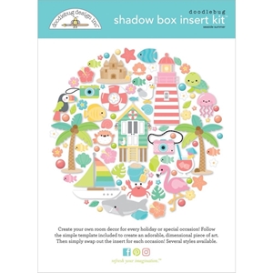 Picture of Doodlebug Design Shadow Box Insert Kit - Seaside Summer
