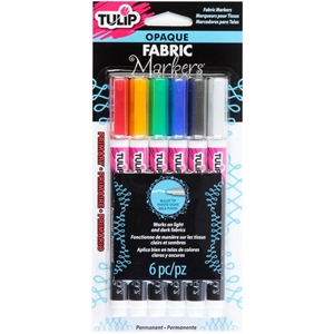 Picture of Tulip Opaque Fabric Markers - Μαρκαδόροι Για Ύφασμα - Primary, 6τεμ.