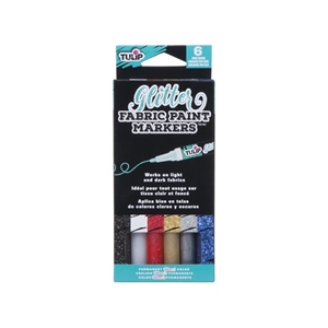 Picture of Tulip Opaque Fabric Markers Μαρκαδόροι Για Ύφασμα - Glitter, 6τεμ.