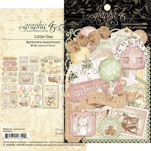 Picture of Graphic 45 Cardstock Ephemera - Little One, No.48 Assorted Pieces, 48pcs