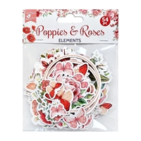 Εικόνα του Little Birdie Διακοσμητικά Εφέμερα - Poppies & Roses, 54τεμ.