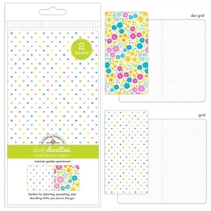 Picture of Doodlebug Design Daily Doodles Travel Planner Inserts - TN Travelers Notebook Inserts Summer Garden Assortment, 2τεμ.