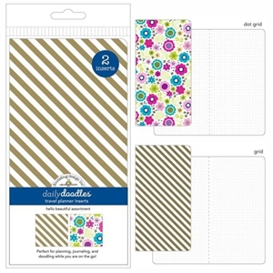 Picture of Doodlebug Design Daily Doodles Travel Planner Inserts -TN Travelers Notebook Inserts Hello Beautiful Assortment, 2τεμ.