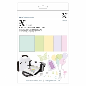 Picture of Xcut Adhesive Vellum Sheets A5 - Colored, 15pcs