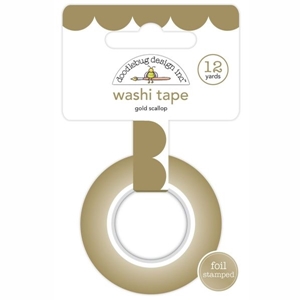 Picture of Doodlebug Design Washi Tape Αυτοκόλλητη Διακοσμητική Ταινία - Gold Scallop