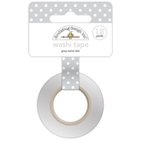 Εικόνα του Doodlebug Design Washi Tape Αυτοκόλλητη Διακοσμητική Ταινία - Grey Swiss Dot