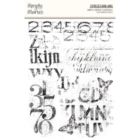 Εικόνα του Simple Stories Rub-Ons Φύλλο Μεταφοράς Εικόνας 6''X8"  – Simple Vintage Essentials, Typeset, 2τεμ.