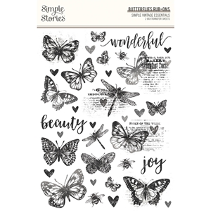 Picture of Simple Stories Rub-Ons Φύλλο Μεταφοράς Εικόνας 6''X8"  – Simple Vintage Essentials, Butterflies, 2τεμ.