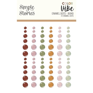 Picture of Simple Stories Enamel Dots Αυτοκόλλητες Πέρλες - Color Vibe Boho, 72τεμ.