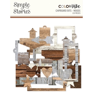 Picture of Simple Stories Διακοσμητικά Εφήμερα Chipboard Bits - Color Vibe Boho, Woods, 120τεμ.