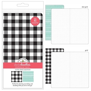 Picture of Doodlebug Design Daily Doodles Travel Planner Inserts - TN Travelers Notebook Inserts Country Classic Assortment, 2τεμ.