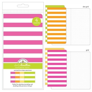 Picture of Doodlebug Design Daily Doodles Travel Planner Inserts - TN Travelers Notebook Inserts Summertime Assortment, 4pcs
