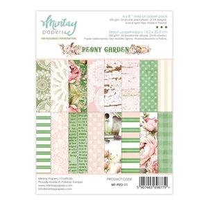 Picture of Mintay Papers Add-On Μπλοκ Scrapbooking Διπλής Όψης  6''x8" - Peony Garden