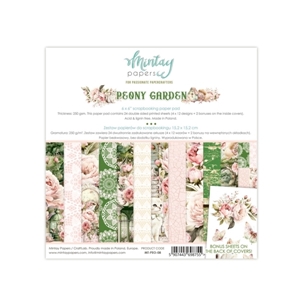 Picture of Mintay Papers Μπλοκ Scrapbooking Διπλής Όψης 6"x 6" - Peony Garden
