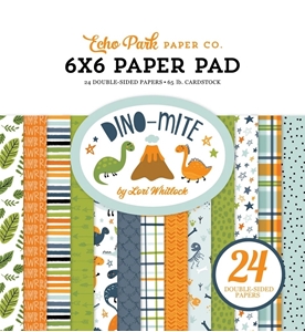 Picture of Echo Park Double-Sided Paper Pad 6"X6" - Dino-Mite 
