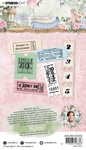 Picture of Studio Light Jenine's Mindful Art Stamp & Die Set - Romantic Moments, Ticket to Happiness, 19pcs