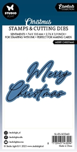 Picture of Studio Light Christmas Essentials Σετ με Διάφανες Σφραγίδες & Μήτρες Κοπής - Nr.60 Merry Christmas, 4τεμ.