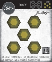 Εικόνα του Sizzix Thinlits Dies By Tim Holtz Μήτρες Κοπής - Stacked Tiles Hexagons, 25τεμ.