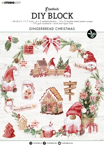 Picture of Studio Light Essentials Μπλοκ Scrapbooking Διπλής Όψης DIY A4 - Gingerbread  Christmas