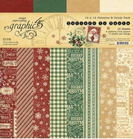 Εικόνα του Graphic 45 Patterns & Solids Pack - Μπλοκ Scrapbooking 12"x12" - Letters to Santa