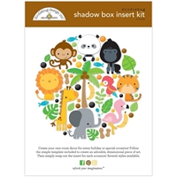 Εικόνα του Doodlebug Design Shadow Box Insert Kit Για 3D Διακοσμητικό - At the Zoo