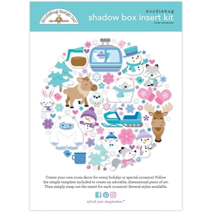 Picture of Doodlebug Design Shadow Box Insert Kit - Winter Wonderland