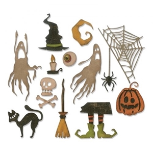 Picture of Sizzix Thinlits Dies By Tim Holtz Μήτρες Κοπής - Frightful Things, 17τεμ.