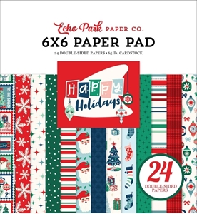 Picture of Echo Park Double-Sided Paper Pad 6"X6" - Happy Holidays