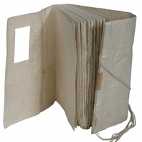 Εικόνα του Lamali Χειροποίητο Travel Journal Sagarmata 100% Βαμβάκι - Λευκό,  13 x 19 cm
