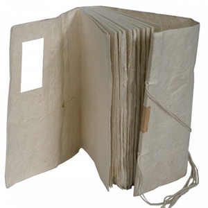 Picture of Lamali Χειροποίητο Travel Journal Sagarmata 100% Βαμβάκι - Λευκό,  13 x 19 cm