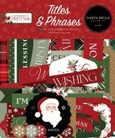 Εικόνα του Carta Bella Διακοσμητικά Cardstock Εφέμερα - A Wonderful Christmas, Titles & Phrases, 32τεμ.