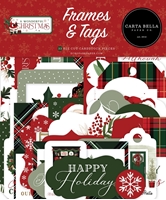 Εικόνα του Carta Bella Διακοσμητικά Cardstock Εφέμερα - A Wonderful Christmas, Frames & Tags, 33τεμ.