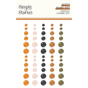 Picture of Simple Stories Enamel Dots Αυτοκόλλητες Πέρλες - FaBOOlous, 60τεμ.