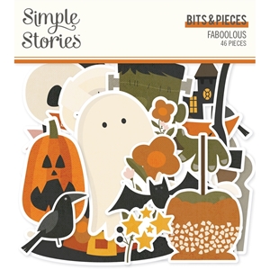 Picture of Simple Stories Διακοσμητικά Εφήμερα Bits & Pieces - FaBOOlous, 46pcs