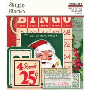 Picture of Simple Stories Διακοσμητικά Εφήμερα - Simple Vintage Dear Santa, 21τεμ.