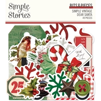 Εικόνα του Simple Stories Διακοσμητικά Εφήμερα Bits & Pieces - Simple Vintage Dear Santa, 49τεμ.
