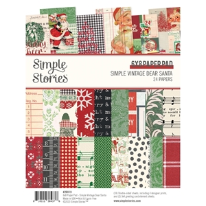 Picture of Simple Stories Simple Stories Double-Sided Paper Pad 6"X8" - Simple Vintage Dear Santa