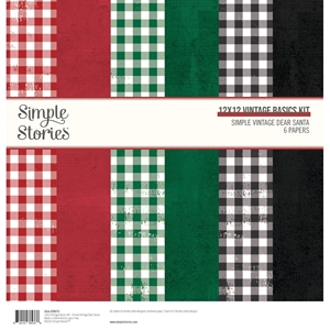 Picture of Simple Stories Basics Kit 12"x12" - Simple Vintage Dear Santa, 6pcs