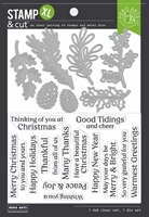 Εικόνα του Hero Arts Stamp & Cut Σετ Σφραγίδες και Μήτρες Κοπής - Winter Foliage, 22τεμ