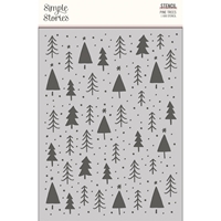 Εικόνα του Simple Stories Στένσιλ 6"x8" - Boho Christmas, Pine Trees