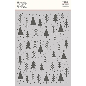 Picture of Simple Stories Στένσιλ 6"x8" - Boho Christmas, Pine Trees