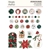 Picture of Simple Stories Decorative Brads - Boho Christmas, 32pcs