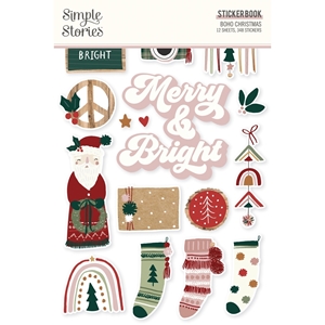 Picture of Simple Stories Sticker Book - Boho Christmas, 348pcs
