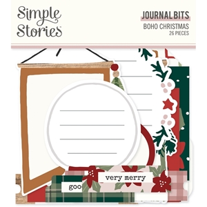 Picture of Simple Stories Ephemera Journal Bits & Pieces - Boho Christmas, 26pcs