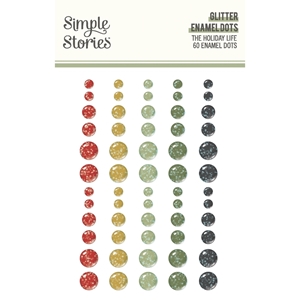 Picture of Simple Stories Enamel Dots Αυτοκόλλητες Πέρλες - The Holiday Life, 60τεμ.