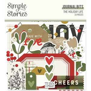 Picture of Simple Stories Ephemera Journal Bits & Pieces - The Holiday Life, 33pcs