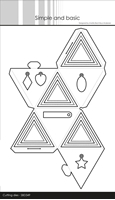 Εικόνα του Simple and Basic Μήτρες Κοπής - Κουτάκι Πυραμίδα 3D Diamond Box, 14τεμ.