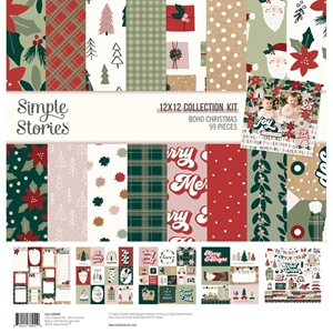 Picture of Simple Stories Collection Kit 12"x12" - Boho Christmas